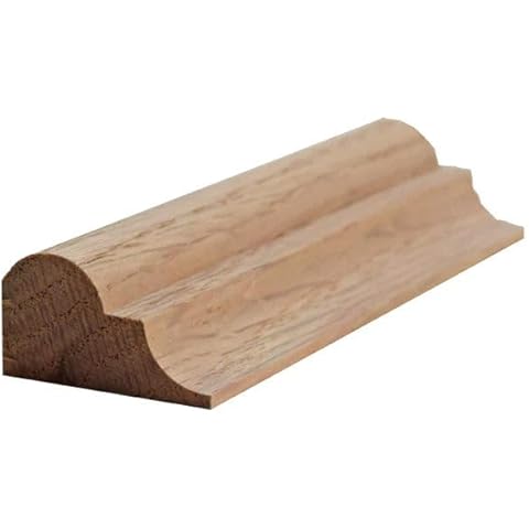EWPM26 Nose and Cove Panel Molding 1-7/16" Wide x 3/4" Trim. Unfinished, Red Oak, 94" Cover