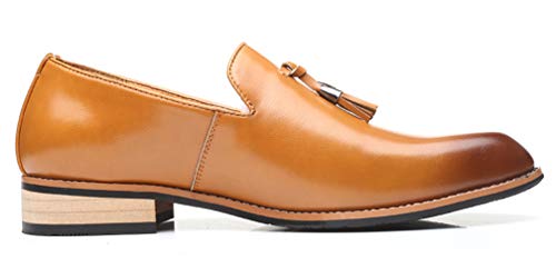 Santimon Mens Loafers Tassel Fringe Penny Loafers Casual Slip On Driving Wedding Prom Shoes Moccasins2