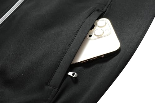 Men's 2 Pieces Athletic Tracksuit Full-Zip Workout Sweatsuit with Active Jackets and Pants4