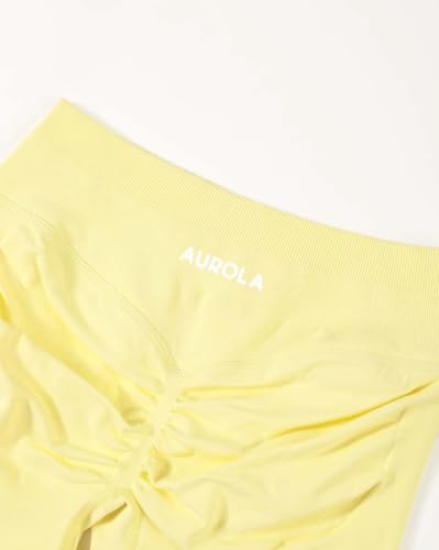 Image of AUROLA Influence Workout Shorts for Women,2.5 3.5 4.5 5.5 6.5 No Roll Up Squat Proof Scrunch Seamless Compression Gym Short