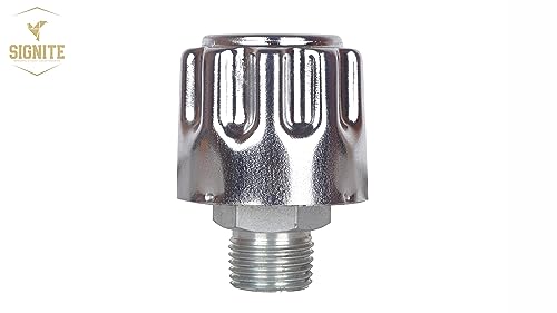 Image of Signite Hydraulics Breathers Cap 3 /8 inch, Heavy Duty Breather Tank Oil Cap,Metal Vent Breather Cap for Reservoir Tank Filter, Gearboxes 40 Micron Filtration Threaded Chrome Steel Alloy 3 /8 NPT