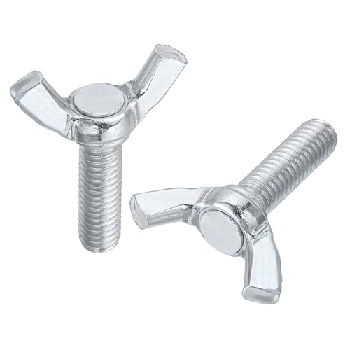 QUARKZMAN 5pz M6x20mm, Bulloni Con Viti a Farfalla Ad Ala, Viti a Mano Con Bullone Ad Aletta, Viti a Farfalla in Acciaio al Carbonio