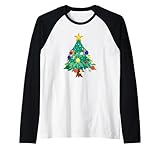 Photo Gallery pickleball albero di natale ornamenti design maglia con maniche raglan Photo Gallery pickleball albero di natale ornamenti design maglia con maniche raglan