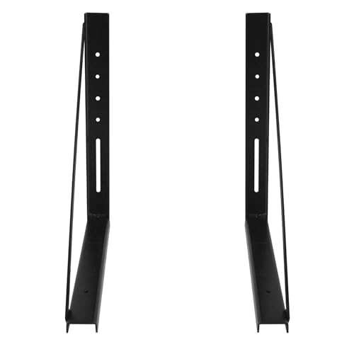 Fsehyue 18"x18" Underbody Truck Tool Box Mounting Brackets Heavy Duty Welded Formed Steel Mounting Brackets Kit for Trailer with Screws and Nuts Set of 2 Black Universal Hole Pattern by Fsehyue - Used condition - Image 3