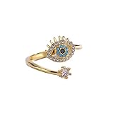 FARZI Creativo Devil's Eye anello aperto occhi blu ornamento moda ornamento