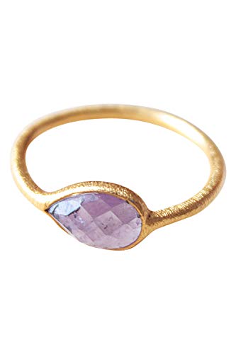 Bague en or 18 carats améthyste bijoux femme tendance