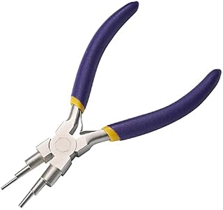 6 in 1 Bail Making Plier Carbon Steel Plier with Non-Slip Handle Wire Looping Forming Plier for DIY Jewelry Beading Making