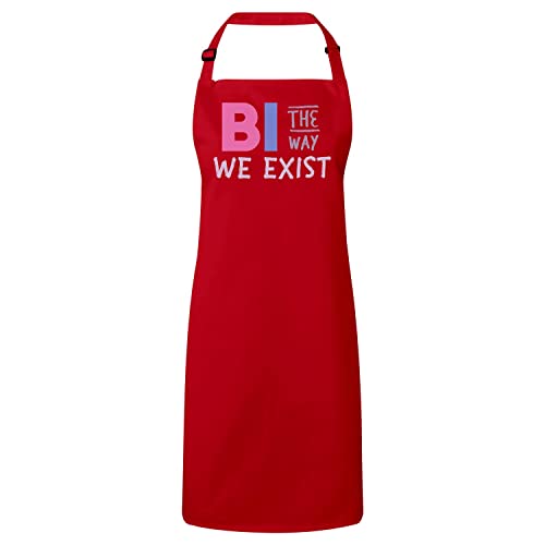 Tablier cuisine premium rouge vêtement protection LGBTQ+ gay lesbien bi trans