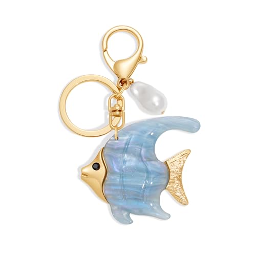 Porte-clés de plage mignon en acrylique bleu pour sublimer votre sac d'été