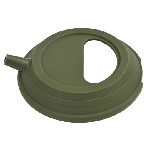 Baxnore Tapa de tetera de silicona para acampar, cubierta de cafetera portátil de alta temperatura, duradera, tapa de tetera para preparar a mano, accesorio de cocina al aire de 1 (DE verde)