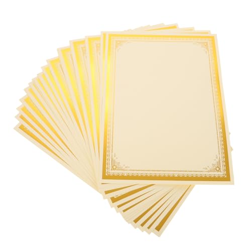 Papier A4 Doré Certificat Tofficu imprimable jet d'encre sans bavure - Papier gaufré texturé