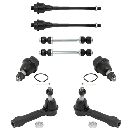 TRQ Front Steering & Suspension Kit Ball Joint Sway Bar Stabilizer Link Tie Rod Compatible with Cadillac Chevrolet GMC