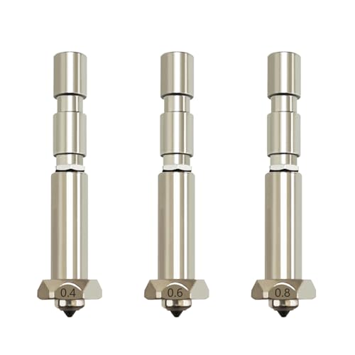 HzdaDeve 0,4 mm, 0,6 mm, 0,8 mm, boquillas de acero endurecido integradas para Kobra 3 Max Combo Quick-Swap High Flow High Speed Boquillas de tubo de presión de cabezal de presión Kit Hot End para
