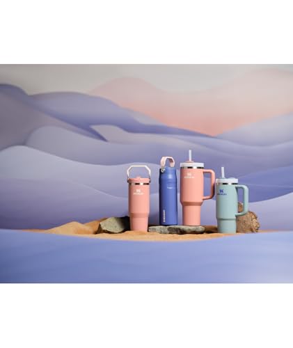 Stanley IceFlow Flip Straw 2.0 Water Bottle 24 oz | Built-In Straw for Travel and Sports | Lightweight and Leak Resistant | Insulated Stainless Steel | BPA-Free | Lupine