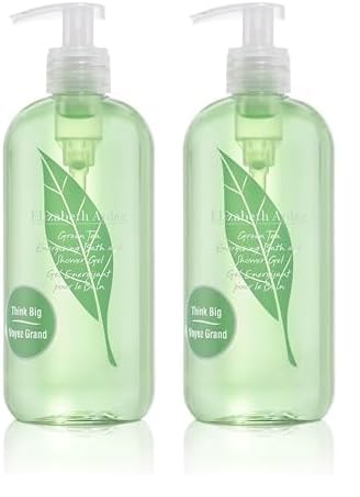Elizabeth Arden - Green Tea, Gel Bagno e Doccia Energizzante, Profumato al Tè Verde, Rinfrescante, Floreale ed Agrumato, Detergente Delicato per la Pelle, Senza Sapone - 500 ml (Confezione da 2)