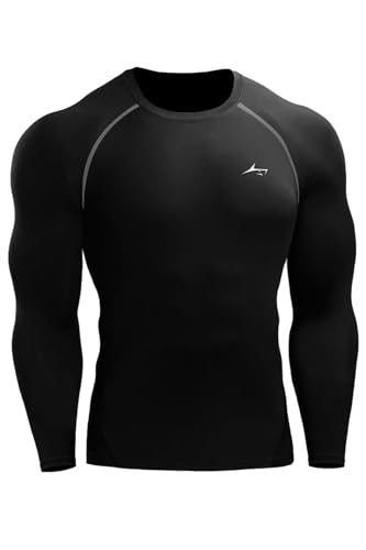 Image of PROSHARX Men's Premium Full Sleeve Compression T-Shirt - Athletic Base Layer Tights for Fitness & Sports