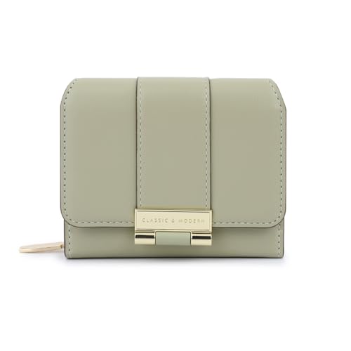 Lista de Monederos para Mujer - solo los mejores. 43 Cartera Mujer Pequeña Plegable con Monedero - Múltiples Ranuras para Tarjetas- Compacta y Elegante- Cuero PU (Verde)