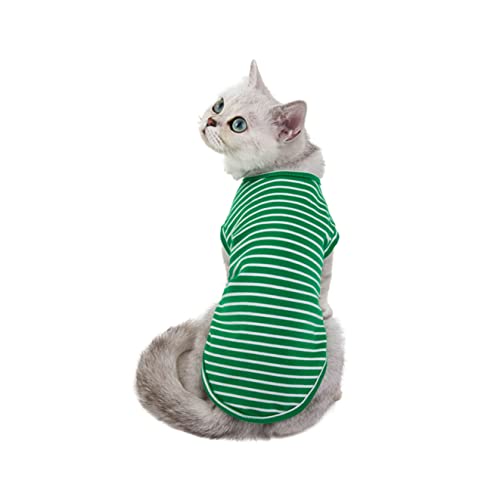 Ipetboom E Confortável Macio E Básico Listrado Cachorrinho Respirável Xl Traje Tanque Camisa Macia S