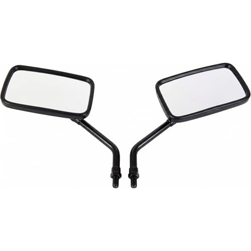 Image of 10 mm Bolt Black Motorcycle Mirrors Universal Handlebar Rear View Side Mirrors Compatible with Harley Kawasaki Suzuki Aprilia Street Mini Bike Cruiser Scooter Cafe Racer Bobber (Black)