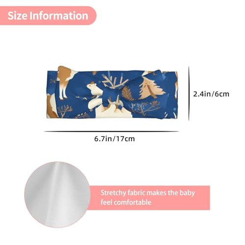 wildlife hunting deer bear elk Picture Baby Bow Headband Stretchy and Soft for Newborns, Infants, Toddlers, and Kids Girls3