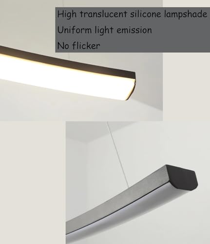Lámpara de techo LED colgante regulable con mando a distancia para comedor y cocina moderna 7