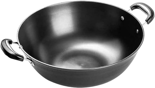 Wok de Hierro Fundido Con Doble Asa 32 cm