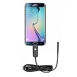 SUNWAN Endoskop-Kamera für iPhone – USB Endoskop IP67 Wasserdicht 2 m Kamera Endoskop 6 LED Android Endoskop Endoskop Schlange Inspektionskamera – Schwarz (5,5 mm)