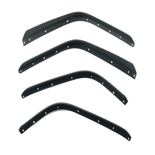 4個入り 車用フロントリアフェンダーフレアエクステンションセット 2018-2023 と互換性がある Jeep Wrangler Gladiator JT ブラックホイールアーチフラップ マッドガードスプラッシュ対応(Low Fender Version)