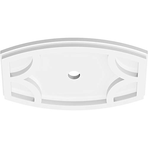 Image of Ekena Millwork CMP12X8KY-01000 Kailey Architectural Grade PVC Contemporary Urethane Ceiling Medallions 12 inchW x 8 inchH x 1 inchID x 6 1 /2 inchC x 1 inchP