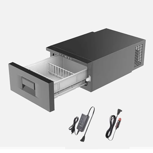 Congelador Portatil Refrigerador Del Automóvil Mini Nevera Electrica 9/20 L Diseño Tipo Cajón 12 V/24 V/110-220 V Cerradura en Ambos Lados -20 °C A 20 °C(44 * 70 * 25cm)