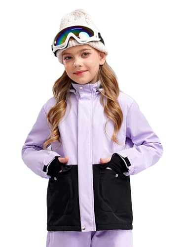 Kids Girl's Winter Warm Ski Jacket Outdoor Snowboarding Outerwear Tops Long Sleeve Hooded Coat