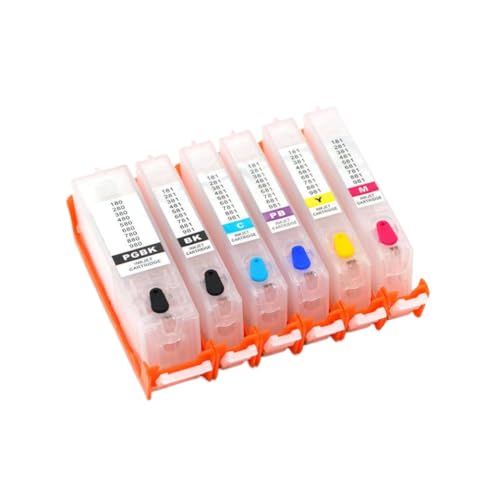 XtqfwAFnw Cartucho de Tinta Compatible con PGI-580 CLI-581 con Chip para impresoras TS6350 TS6351 TS705 TS8252 TS8350 TS8351 TS8352 TS9150 TS9155(6Color)