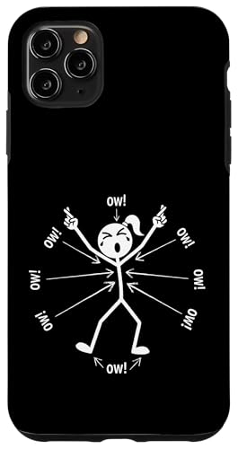 Ow Ow Ow Ow Stickman Figure Humorous Chronic Pain Awareness �X�}�z�P�[�X iPhone 11 Pro Max �p