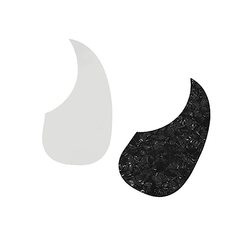 Totority 2Pcs Guitar Stickers Drop Shaped Acoustic Guitar Guard Decals Scratch Design for Guitars Lightweight Decorative Protection