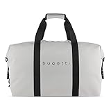Bugatti Rina Reisetasche für Damen und Herren - Recycelte Sporttasche 35 L wasserabweisend - Trainingstasche, Fitnesstasche für Sport - Tasche für den Urlaub aus recyceltem PU, Grau