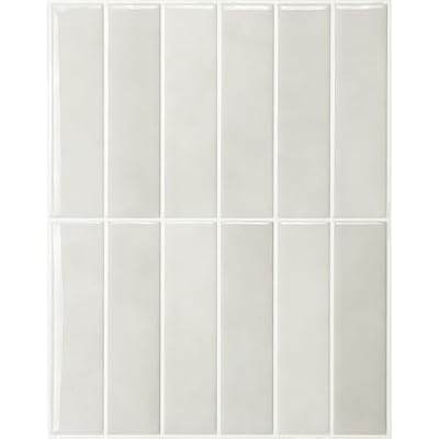 SMART TILES Peel and Stick Backsplash - 5 Sheets of 11.43" x 9" - 3D Adhesive Peel and Stick Tile Backsplash for Kitchen, Bathroom, Wall Tile