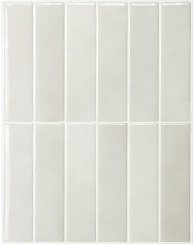 SMART TILES Peel and Stick Backsplash - 5 Sheets of 11.43" x 9" - 3D Adhesive Peel and Stick Tile Backsplash for Kitchen, Bathroom, Wall Tile