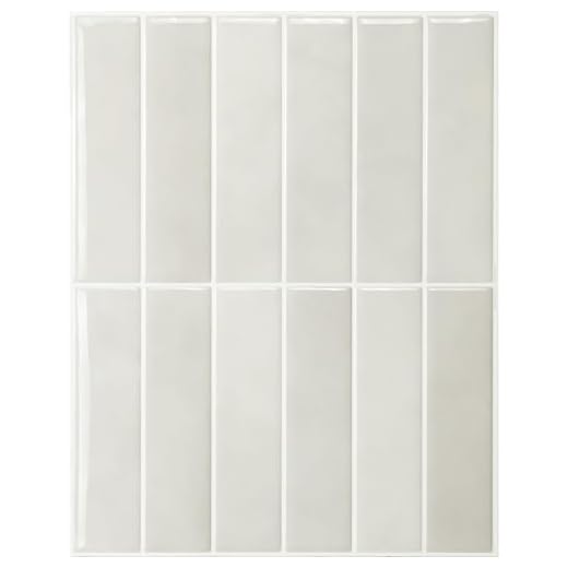 SMART TILES Peel and Stick Backsplash - 5 Sheets of 11.43" x 9" - 3D Adhesive Peel and Stick Tile Backsplash for Kitchen, Bathroom, Wall Tile