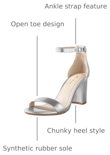 Image of Ankis Heels for Women Open Toe Ankle Strap Chunky Heel Sandals 2.75 Inch