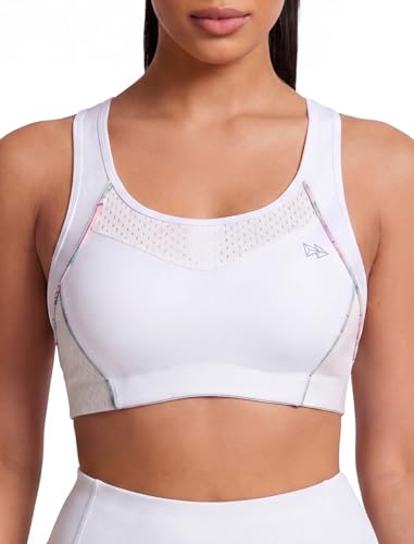 Image of Yvette Sports Bras for Women High Impact Support Racerback Sports Bra Plus Size No Underwire for Running Workout