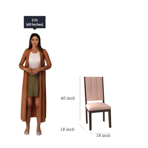 Image of DRIFTINGWOOD Atlantis Sheesham Wood Dining Table 6 Seater | Wooden Six Seater Dinning Table with Cushion Chairs | Dinner Table 6 Seater | Dining Room Sets | Self Assembly, Walnut Finish