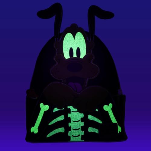 Loungefly Disney Pluto Skellington Glow-in-The-Dark Mini-Backpack - Entertainment Earth Exclusive2