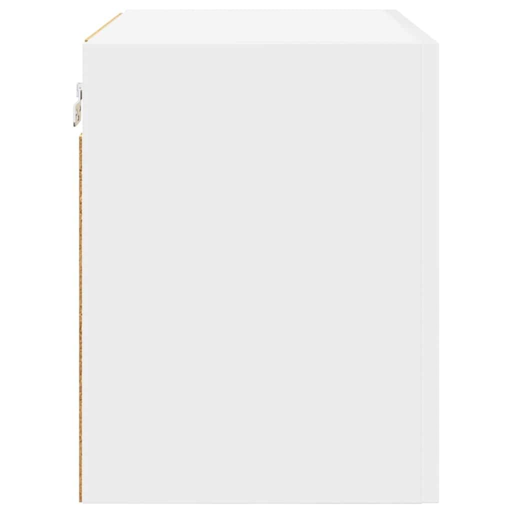 Biała szafka wisząca z materiału drewnopochodnego, 50 x 31 x 40 cm, z dużą ilością miejsca do przechowywania, nowoczesna szafka kuchenna do przechowywania, szafka pomocnicza, kredens, idealna