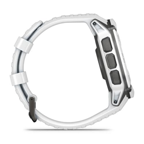 Image of Garmin Instinct 2X Solar, Large Rugged GPS Smartwatch, Built-in Sports Apps and Health Monitoring, Solar Charging and Ultratough Design Features, Whitestone