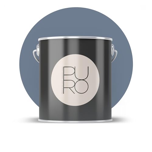 Livingwalls PURO Premium Wandfarbe c3007 - Malerfarbe mit sehr hoher Deckkraft - matte hochwertige Innenfarbe in Blau - 1l