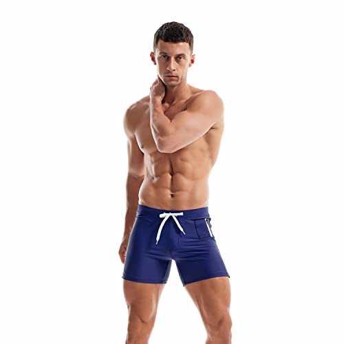 Men's Swimwear Square Cut Swimming Boxers Briefs Bikini Pocket Swimsuits3