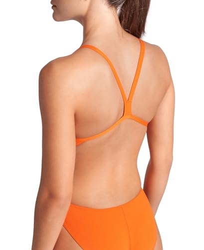 Image of Arena Women's Solid Team Swimsuit Challenge Back MaxLife Open Back Bathing Suit Athletic Swimwear