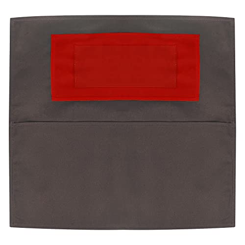 Muka Bolsillos para silla para aula, sacos de asiento escolar, organizador de escritorio para estudiantes-gris y rojo