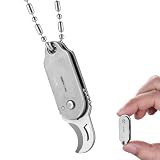 KEEPO LINK ミニチタンポケットナイフ - 日常携行（EDC）用 レザーシャープ ユーティリティナイフ 小型折りたたみナイフ 男性向けツール, OLK01 (ガンメタルグレー​)