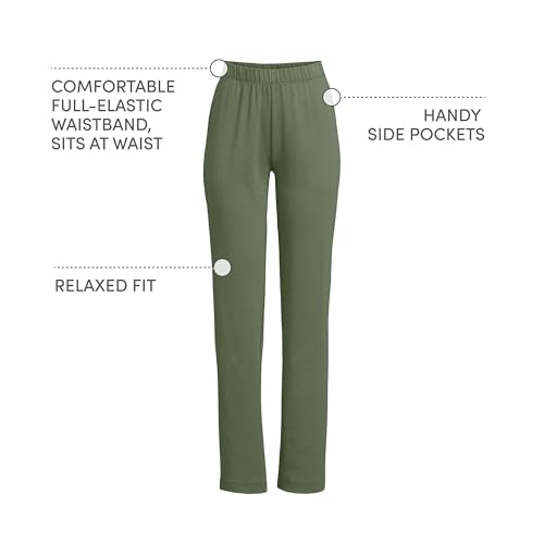 Lands' End Women s Sport Knit Pants Estate Green Tall Large4